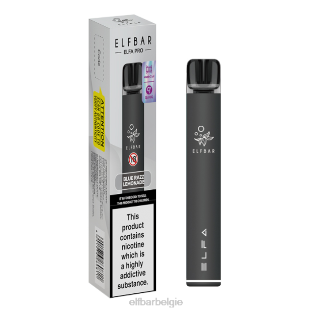 elfbar elfa pro pod-kit - oplaadbaar zwart + blauwe razz limonade voorgevulde pod FH0H68