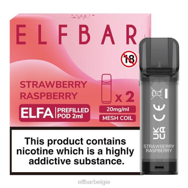 elfbar elfa voorgevulde capsule - 2 ml - 20 mg (2 stuks) aardbei framboos FH0H112