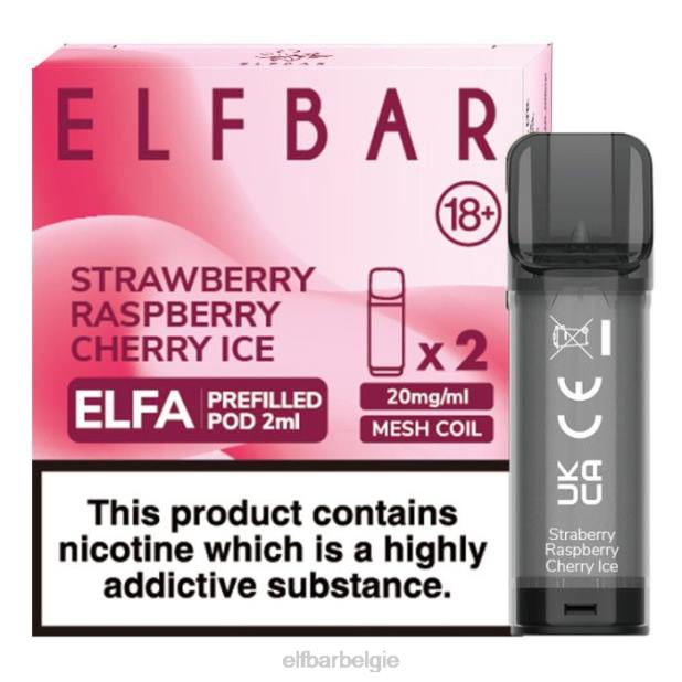 elfbar elfa voorgevulde capsule - 2 ml - 20 mg (2 stuks) aardbei-framboos-kersenijs FH0H129