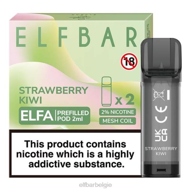 elfbar elfa voorgevulde capsule - 2 ml - 20 mg (2 stuks) aardbei-kiwi FH0H107