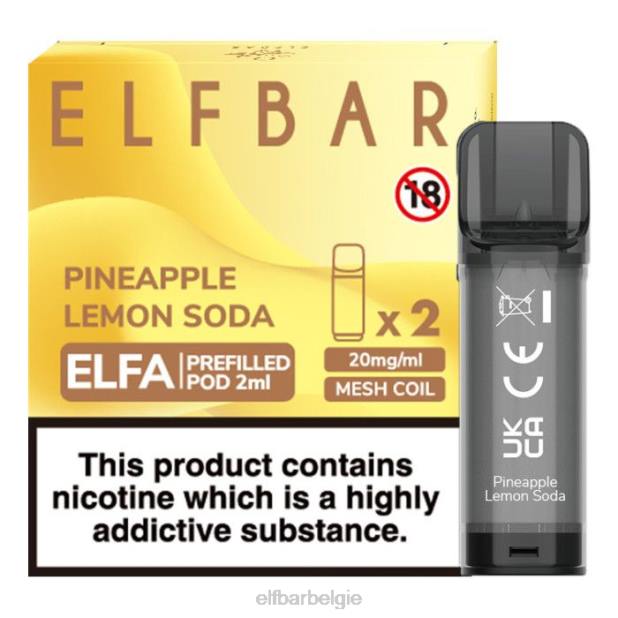 elfbar elfa voorgevulde capsule - 2 ml - 20 mg (2 stuks) ananas-citroensoda FH0H134