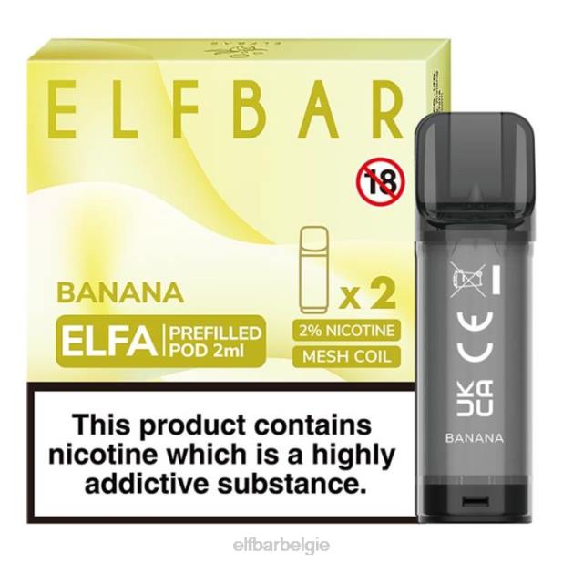 elfbar elfa voorgevulde capsule - 2 ml - 20 mg (2 stuks) banaan FH0H105