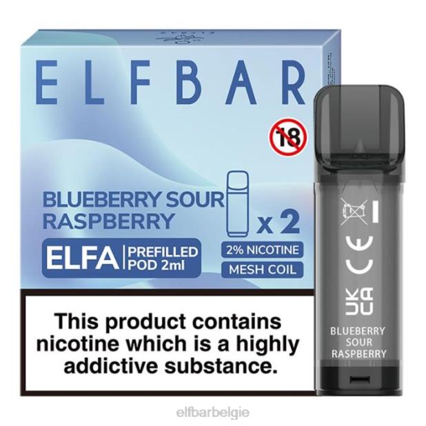 elfbar elfa voorgevulde capsule - 2 ml - 20 mg (2 stuks) bosbes zure framboos FH0H114