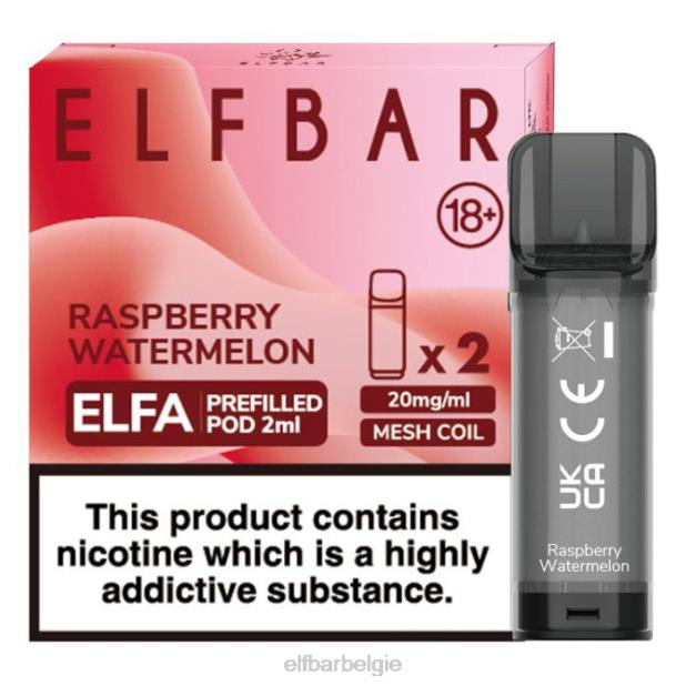 elfbar elfa voorgevulde capsule - 2 ml - 20 mg (2 stuks) frambozen watermeloen FH0H122