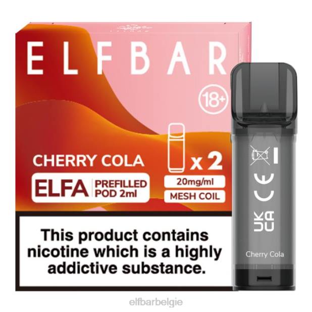 elfbar elfa voorgevulde capsule - 2 ml - 20 mg (2 stuks) kersen cola FH0H113