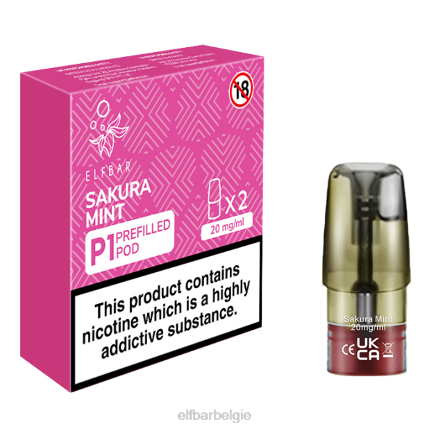 elfbar mate 500 p1 voorgevulde peulen - 20 mg (2 stuks) Sakura MintFH0H167